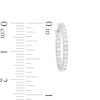 Thumbnail Image 2 of 0.48 CT. T.W. Diamond Inside-Out Hoop Earrings in Sterling Silver