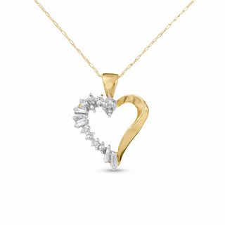 Shadow Heart Pendant in 10K Gold with Diamond Accents|Peoples Jewellers