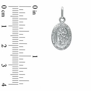 10K White Gold St. Christopher Medal Charm | Peoples Jewellers