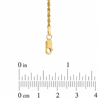 2.5mm Glitter Rope Chain Necklace in Hollow 10K Gold