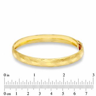 10K Gold 8.0mm Flexible X Bangle - 8.0"|Peoples Jewellers