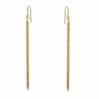 14K Gold Triple Strand Drop Earrings|Peoples Jewellers