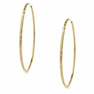 14K Gold 47mm Gypsy Hoop Earrings|Peoples Jewellers