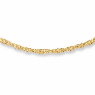 Ladies' 1.2mm Singapore Chain Necklace in 14K Gold - 18"|Peoples Jewellers