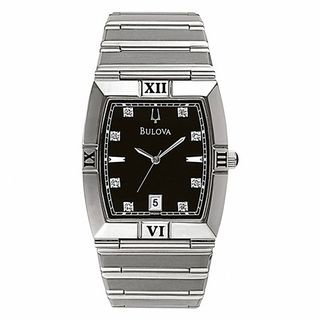 Bulova men's diamond online dial watch