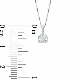CT. Canadian Certified Diamond Solitaire Tension-Set Pendant in 14K White Gold (I/I2)|Peoples Jewellers