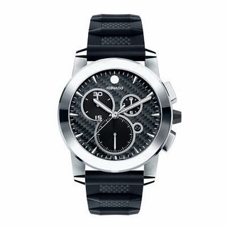 Men's Movado Vizio Stainless Steel Bracelet Watch with Carbon and Rubber Strap (Model: 0606082)|Peoples Jewellers