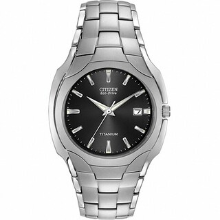 Men's Citizen Eco-Drive® Paradigm Titanium Watch with Black Dial (Model: BM6560-54H)|Peoples Jewellers
