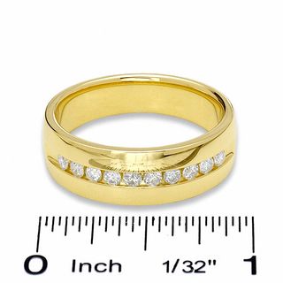Men's 0.50 CT. T.W. Diamond Channel Band in 14K Gold|Peoples Jewellers