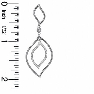 0.25 CT. T.W. Diamond Raindrop Earrings in Sterling Silver|Peoples Jewellers