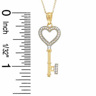 Heart Key Pendant in 14K Gold - 17"|Peoples Jewellers