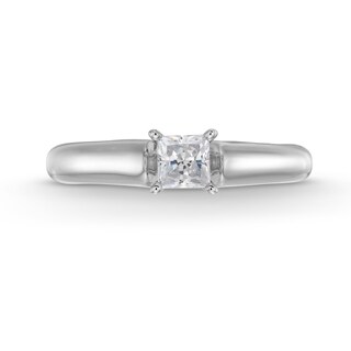 CT. Canadian Certified Princess-Cut Diamond Solitaire Engagement Ring in 14K White Gold (I/I1)|Peoples Jewellers