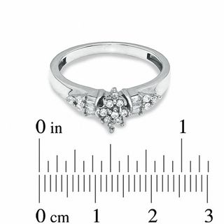 0.25 CT. T.W. Diamond Baguette Fan Ring in 10K White Gold|Peoples Jewellers