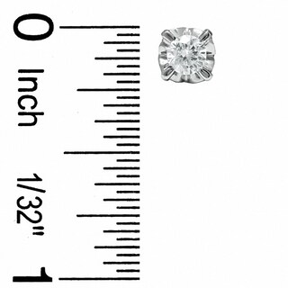 0.50 CT. T.W. Diamond Solitaire Earrings in 14K White Gold|Peoples Jewellers