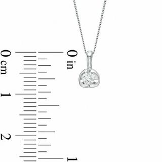 0.20 CT. Canadian Certified Diamond Solitaire Tension Pendant in 14K White Gold (I/I2) - 17''|Peoples Jewellers