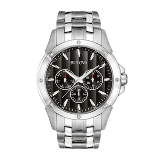 Men's Bulova Classic Chronograph Watch with Black Dial (Model: 96C107)|Peoples Jewellers