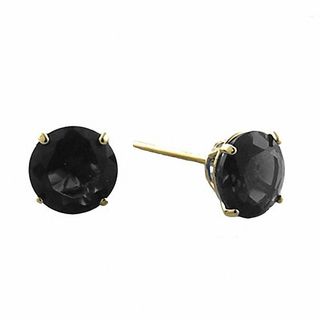 5.0mm Black Sapphire Stud Earrings in 10K Gold|Peoples Jewellers