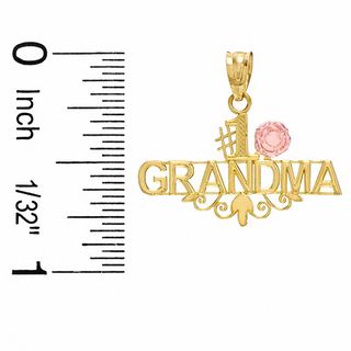 10K Two-Tone Gold #1 Grandma Charm|Peoples Jewellers