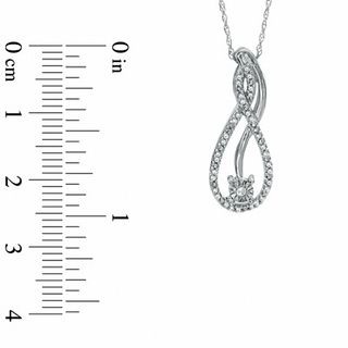 0.12 CT. T.W. Diamond Swirl Pendant in Sterling Silver|Peoples Jewellers