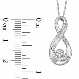 Diamond Accent Infinity Knot Pendant in Sterling Silver|Peoples Jewellers