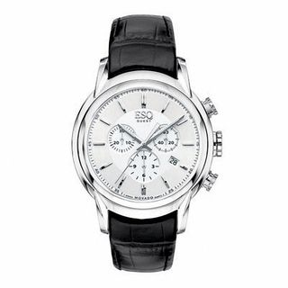 Men's ESQ Movado Quest Chronograph Strap Watch with Black Dial (Model: 07301400)|Peoples Jewellers
