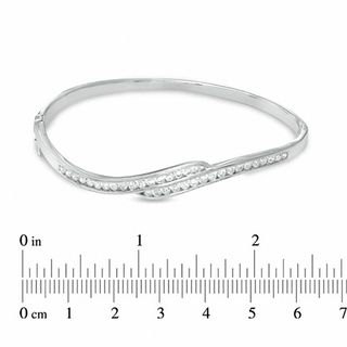 Lab-Created Sapphire Bangle in Sterling Silver|Peoples Jewellers