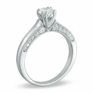 1.00 CT. T.W. Certified Canadian Diamond Engagement Ring in 14K White Gold (I/I1)|Peoples Jewellers