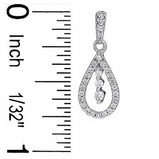 0.33 CT. T.W. Diamond Pear-Shaped Drop Earrings in 10K White Gold|Peoples Jewellers