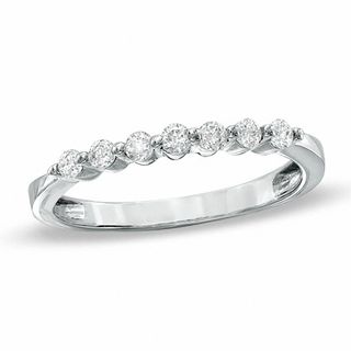 0.25 CT. T.W. Diamond Seven Stone Band in 10K White Gold|Peoples Jewellers