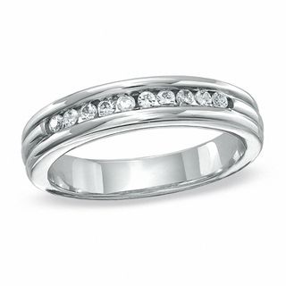 0.33 CT. T.W. Diamond Channel Band in Sterling Silver|Peoples Jewellers