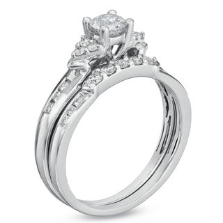 0.75 CT. T.W. Diamond Bridal Set in 14K White Gold|Peoples Jewellers