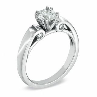0.88 CT. T.W. Certified Canadian Diamond Engagement Ring in 14K White Gold (I/I1)|Peoples Jewellers