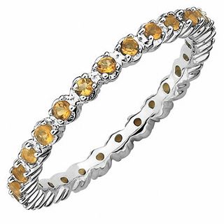 Stackable Expressions™ Citrine Prong-Set Eternity Ring in Sterling Silver|Peoples Jewellers