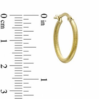 15mm Hammered Hoop Earrings in 10K Gold|Peoples Jewellers