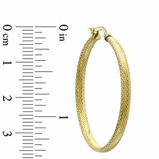 30mm Mesh Hoop Earrings in 10K Gold|Peoples Jewellers