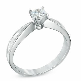 0.20 CT. Certified Prestige® Diamond Solitaire Engagement Ring in 14K White Gold (J/I1)|Peoples Jewellers