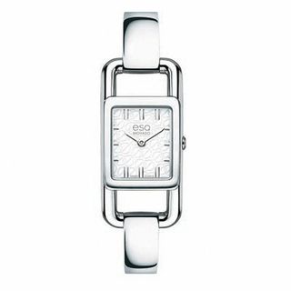 Ladies' ESQ Movado Angle Bangle Watch with Square White Dial (Model: 07101393)|Peoples Jewellers