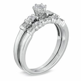 0.50 CT. T.W. Diamond Bridal Set in 10K White Gold|Peoples Jewellers