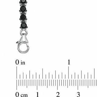 Black Spinel Tennis Bracelet in Sterling Silver - 7.5"|Peoples Jewellers