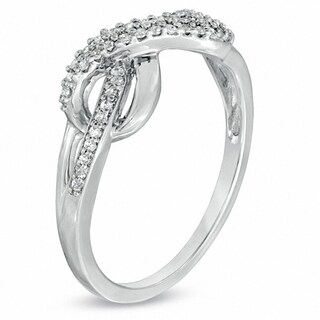 0.20 CT. T.W. Diamond Infinity Loop Ring in Sterling Silver|Peoples Jewellers