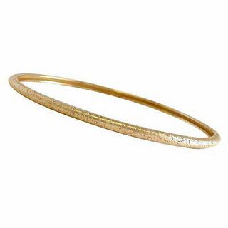 Charles Garnier Stackable Oval Bangle in Sterling Silver with 18K Gold Plate|Peoples Jewellers