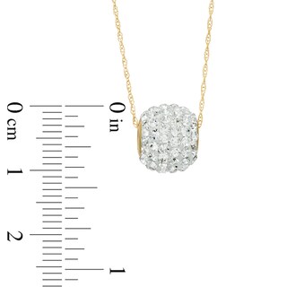 White Crystal Ball Pendant in 14K Gold|Peoples Jewellers