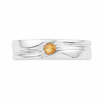 Men's Citrine Solitaire Ring in Sterling Silver|Peoples Jewellers