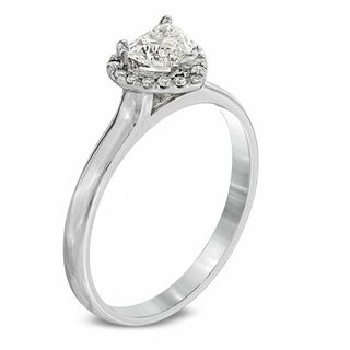 0.60 CT. T.W. Certified Canadian Heart-Shaped Diamond Engagement Ring in 14K White Gold (I/I1)|Peoples Jewellers