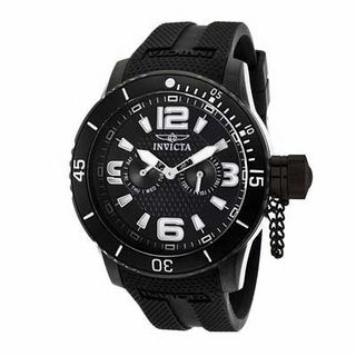 Men's Invicta Specialty Black Strap Watch with Black Dial (Model: 1794)|Peoples Jewellers
