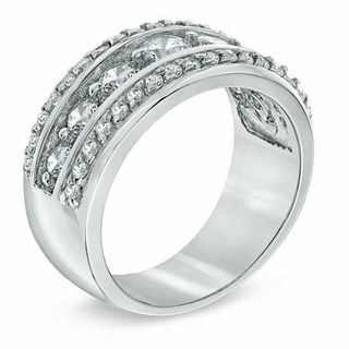 1.00 CT. T.W. Diamond Seven Stone Band in 14K White Gold|Peoples Jewellers
