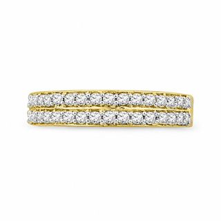 0.33 CT. T.W. Diamond Double Row Wedding Band in 10K Gold|Peoples Jewellers