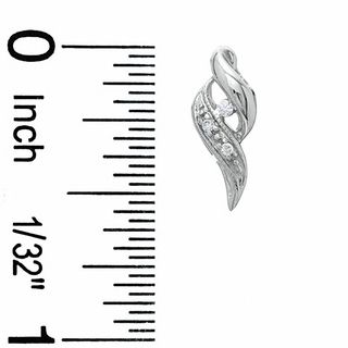 Diamond Accent Swirl Earrings in Sterling Silver|Peoples Jewellers