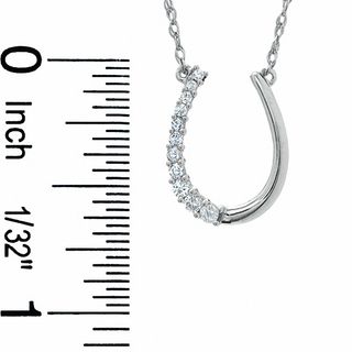0.17 CT. T.W. Diamond Horseshoe Pendant in Sterling Silver|Peoples Jewellers