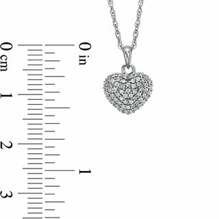 0.25 CT. T.W. Diamond Heart Pendant in Sterling Silver|Peoples Jewellers